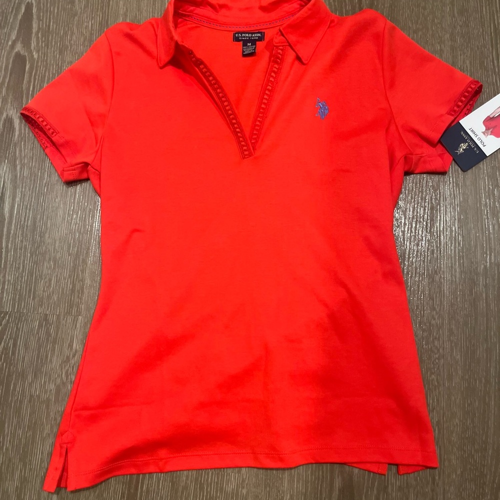U.S. Polo Assn. Bright Red Polo Shirt